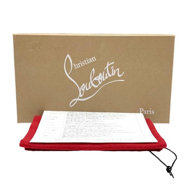 未使用 クリスチャンルブタン Christian Louboutin NAVY COOLITO DONNA FLAT フラットサンダル ミュール ベロア ブラック_8