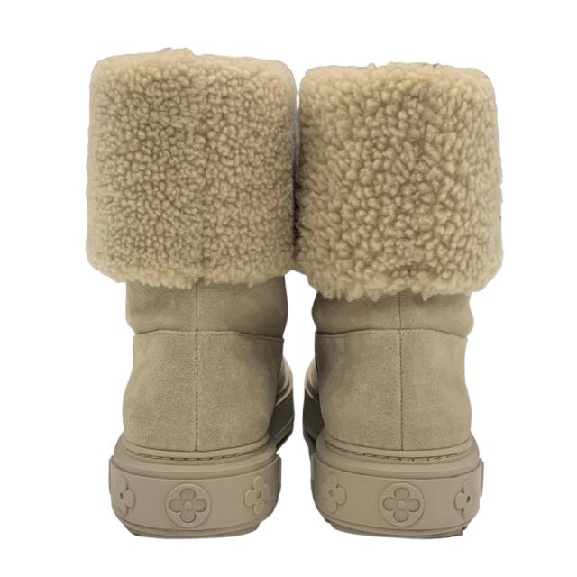 美品 ルイヴィトン スノードロップ モノグラム ムートン ショート ブーツ 39 ルイヴィトン スノードロップライン ムートンブーツ ショートブーツ