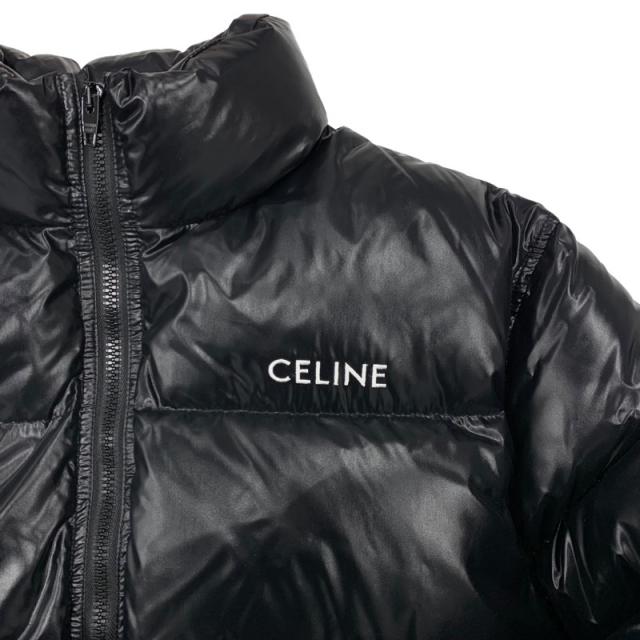 セリーヌ CELINE アウター ダウンジャケット ロゴ ナイロン ブラック