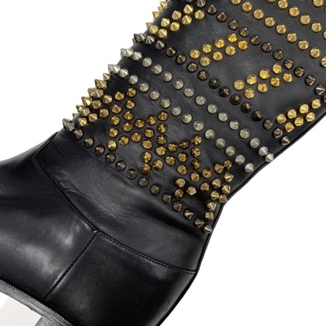 クリスチャンルブタン Christian Louboutin ROM CHIC FLAT ブーツ ロングブーツ 靴 シューズ スパイク スタッズ レザー ブラック 黒_8