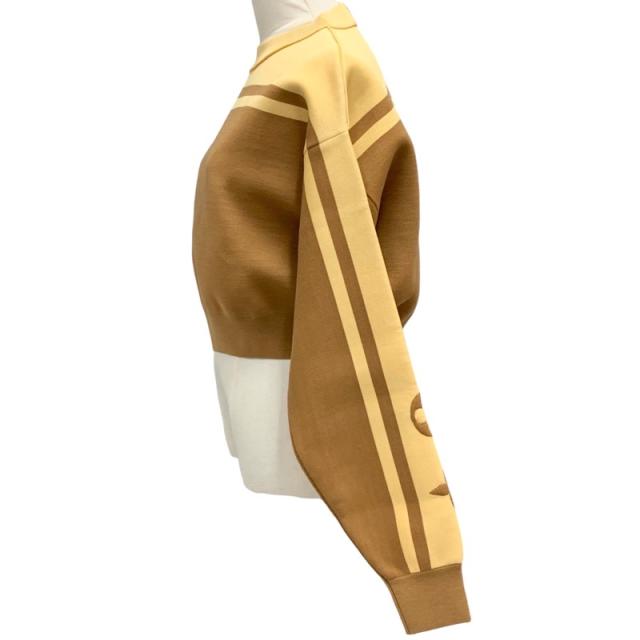 未使用 ルイヴィトン LOUIS VUITTON トップス ニット モノグラム 長袖 ブラウン_1
