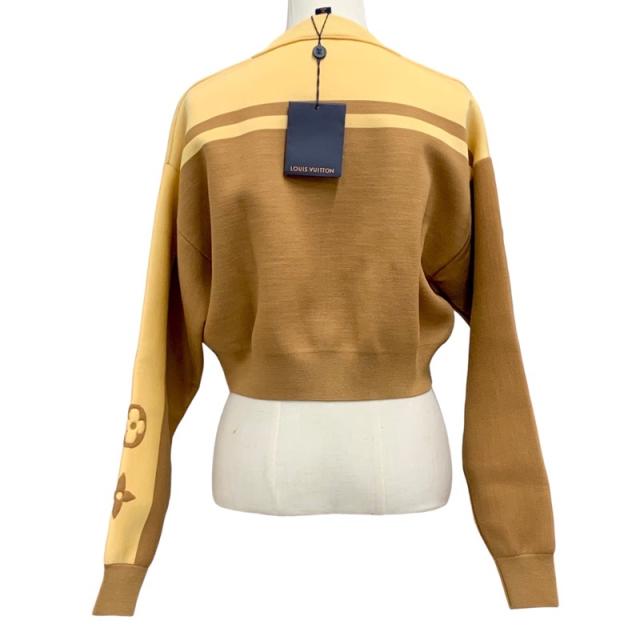 未使用 ルイヴィトン LOUIS VUITTON トップス ニット モノグラム 長袖 ブラウン_2