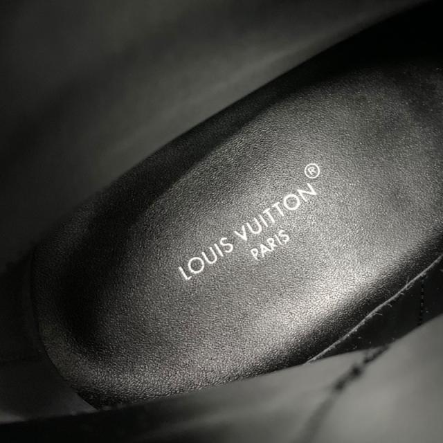 未使用 ルイヴィトン LOUIS VUITTON ウエストサイドライン ブーツ ショートブーツ アンクルブーツ チェーン レザー ブラック_6