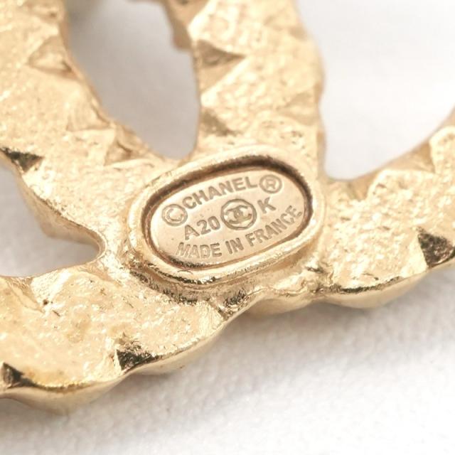 シャネル CHANEL ピアス ココマーク ラインストーン パール ゴールド_4