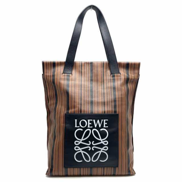 ロエベ LOEWE アナグラム バッグ トートバッグ レザー ブラウン 