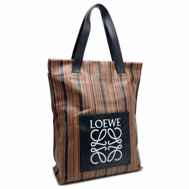 ロエベ LOEWE アナグラム バッグ トートバッグ レザー ブラウン 