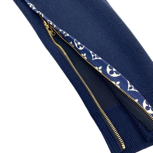 ルイヴィトン LOUIS VUITTON トップス ニット オープンスリーブラウンジウェアプルオーバー モノグラム 長袖 ネイビー_4