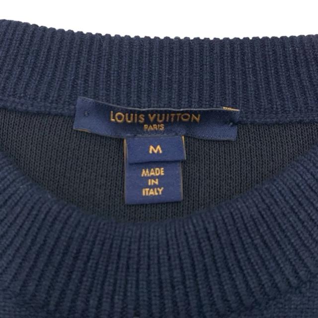 ルイヴィトン LOUIS VUITTON トップス ニット オープンスリーブラウンジウェアプルオーバー モノグラム 長袖 ネイビー_5