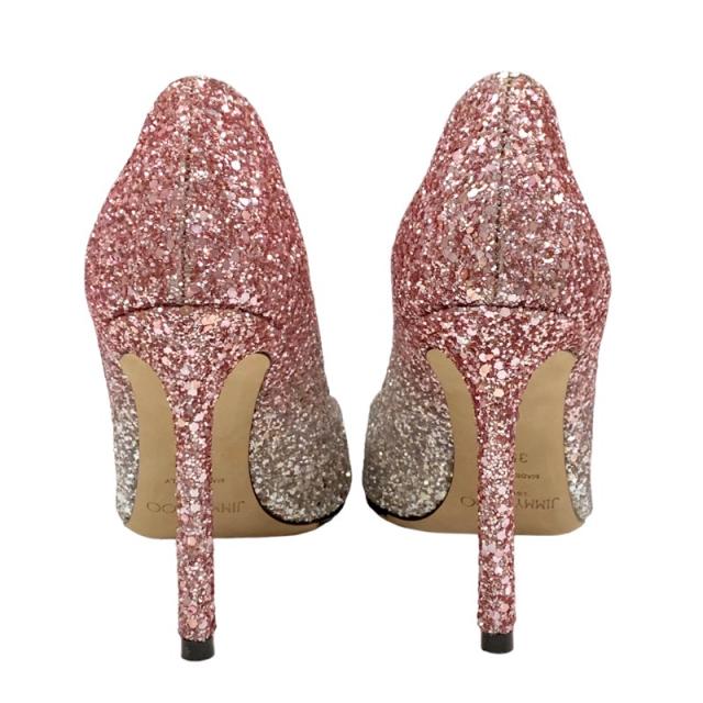 JIMMY CHOO ジミーチュウ　パンプス　グラデーション　グリッター JIMMY CHOO ジミーチュウ グリッター パンプス ヒール シルバー