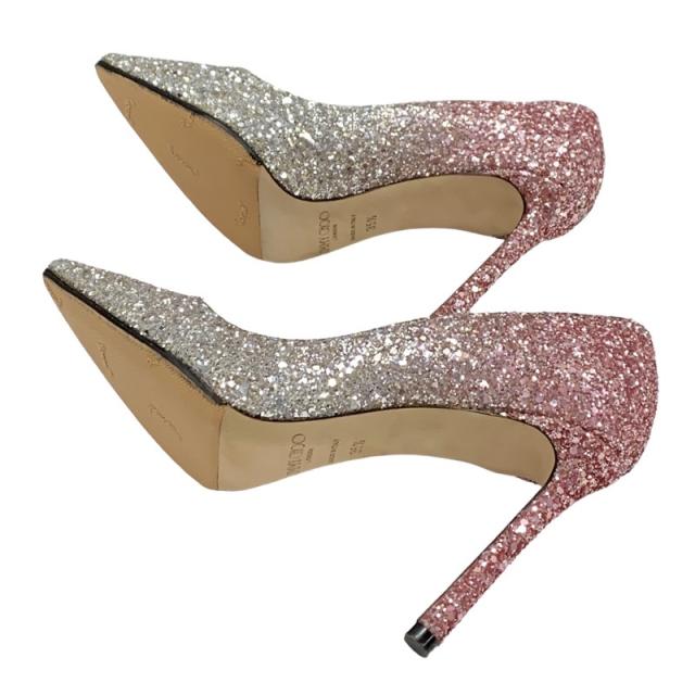 JIMMY CHOO ピンクゴールド グリッター パンプス 35.5 楽天市場】ジミーチュウ パンプス グリッターの通販
