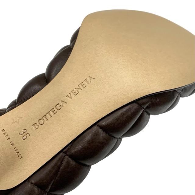 未使用 ボッテガヴェネタ BOTTEGAVENETA パンプス 靴 シューズ キルティング レザー ブラウン_7