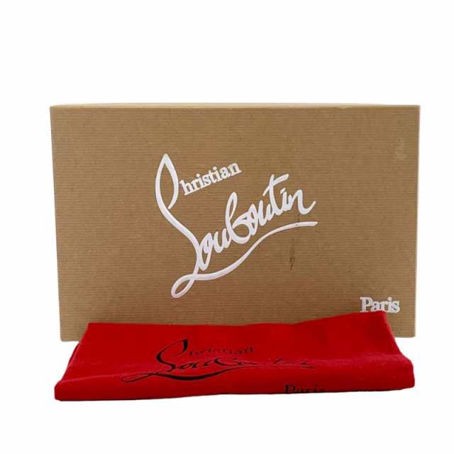 クリスチャンルブタン Christian Louboutin パンプス 靴 シューズ スパイク スタッズ ラメ ファブリック ゴールド