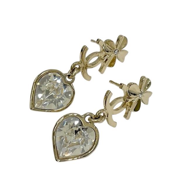 シャネル CHANEL ピアス イヤリング ゴールド ココマーク ラインストーン クローバー ハートの通販は