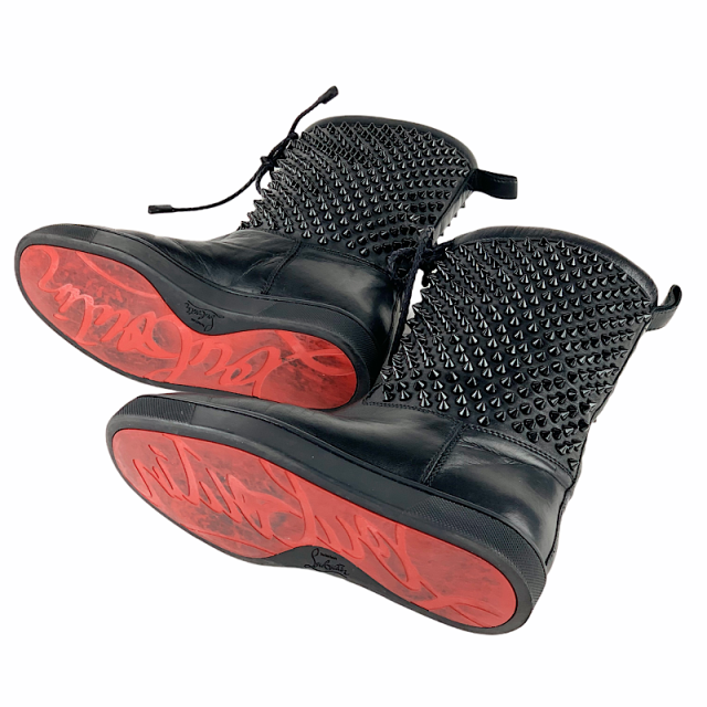 LOUBOUTIN ルブタン ピンヒール スタッズ ショートブーツ スパイク LOUBOUTIN ルブタン ピンヒール スタッズ ショートブーツ