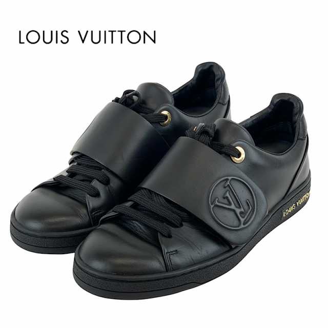 ルイヴィトン LOUIS VUITTON フロントローライン スニーカー 靴 シューズ レザー ブラック 黒 ロゴ 靴・シューズ