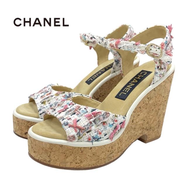 【この夏はリゾート気分を味わう】CHANEL サンダル ツイード この夏はリゾート気分を味わう】CHANEL☆サンダル☆ツイード