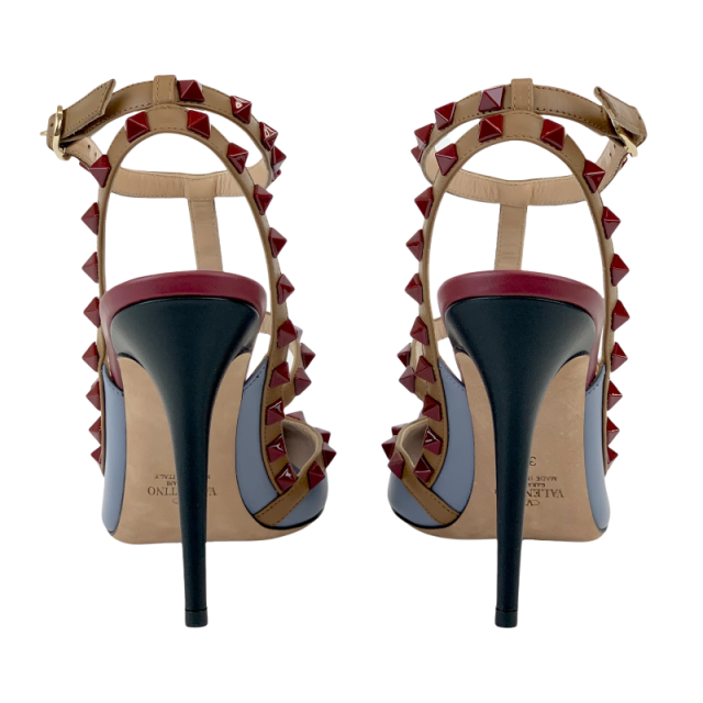 ヴァレンティノ VALENTINO パンプス 靴 シューズ レザー ブルー  