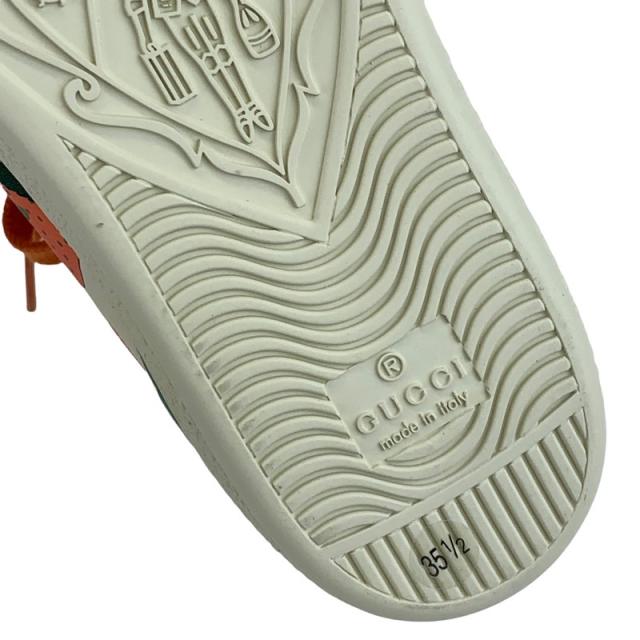 グッチ GUCCI エース スニーカー 靴 シューズ レザー マルチカラー 未使用 イチゴ ロゴ_8