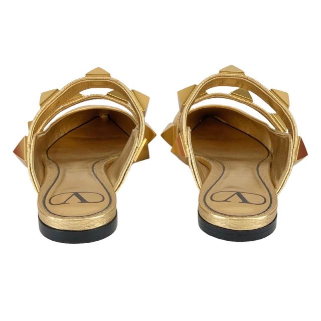 ヴァレンティノ VALENTINO サンダル 靴 シューズ レザー ゴールド 