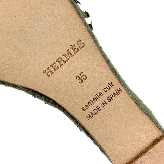 エルメス HERMES イネス サンダル 靴 シューズ レザー スエード  