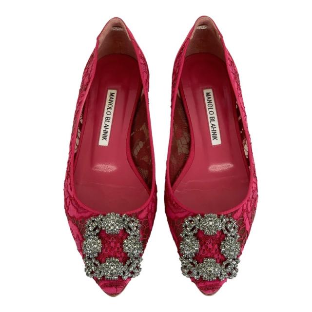 マノロブラニク MANOLO BLAHNIK ハンギシ パンプス 靴 シューズ レース