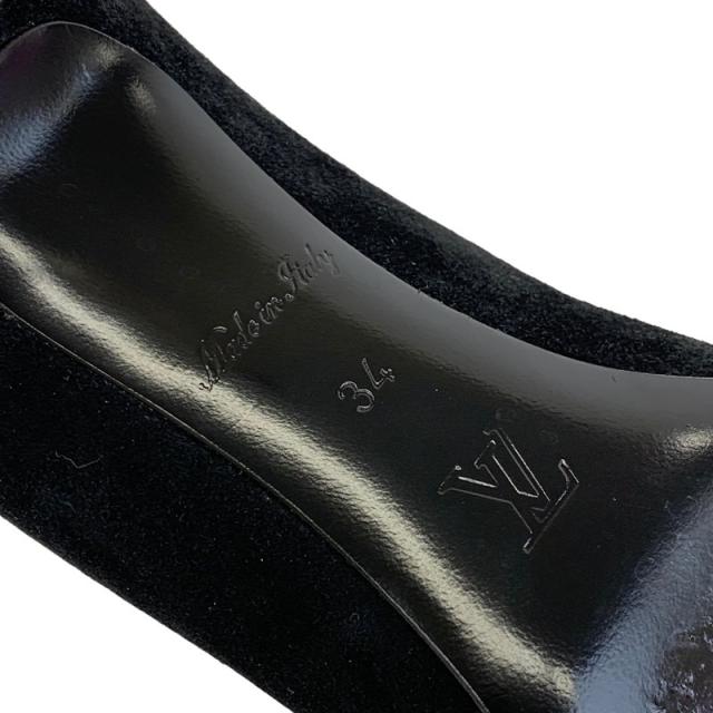 ルイヴィトン LOUIS VUITTON アルティメートライン パンプス 靴 シューズ スエード ブラック 黒 ゴールド モノグラムヒール_7