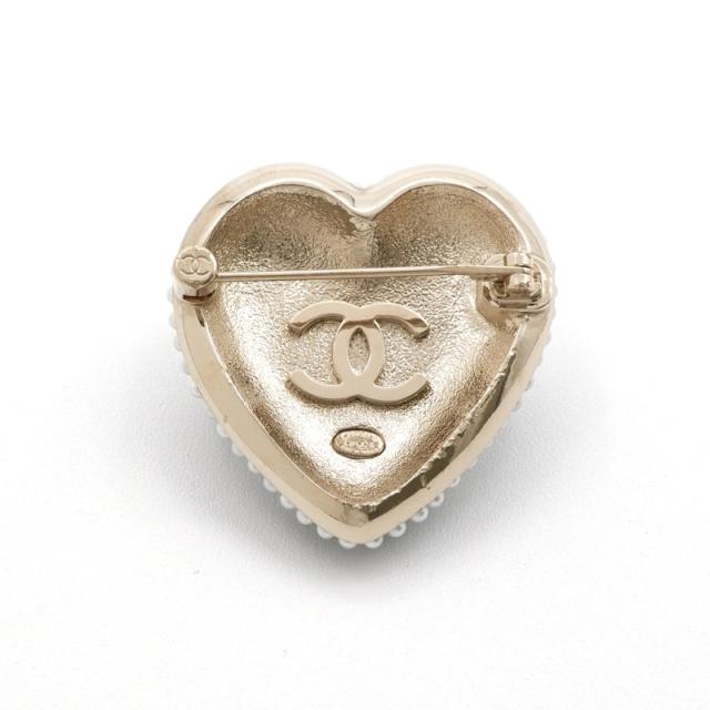 新品＊CHANEL＊ブローチ＊ハート＊ブローチ パール装飾＊ゴールド