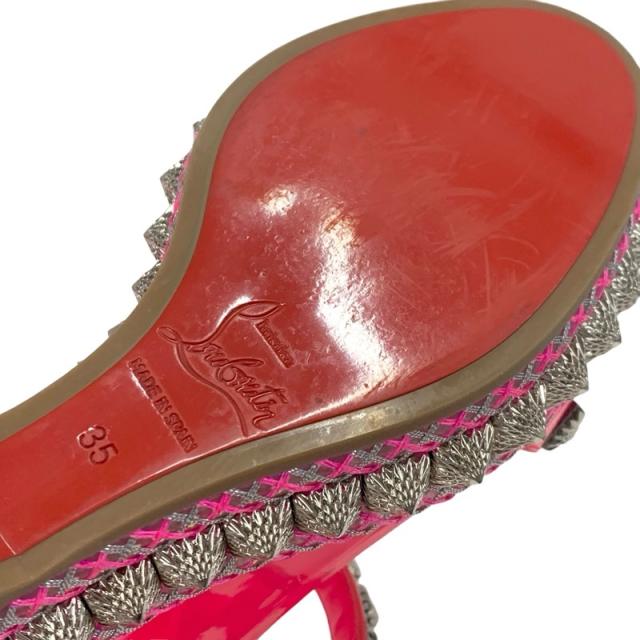 クリスチャンルブタン ピラリヤド パテント スタッズ ウェッジソール サンダル クリスチャンルブタン Christian Louboutin ピラリヤド サンダル