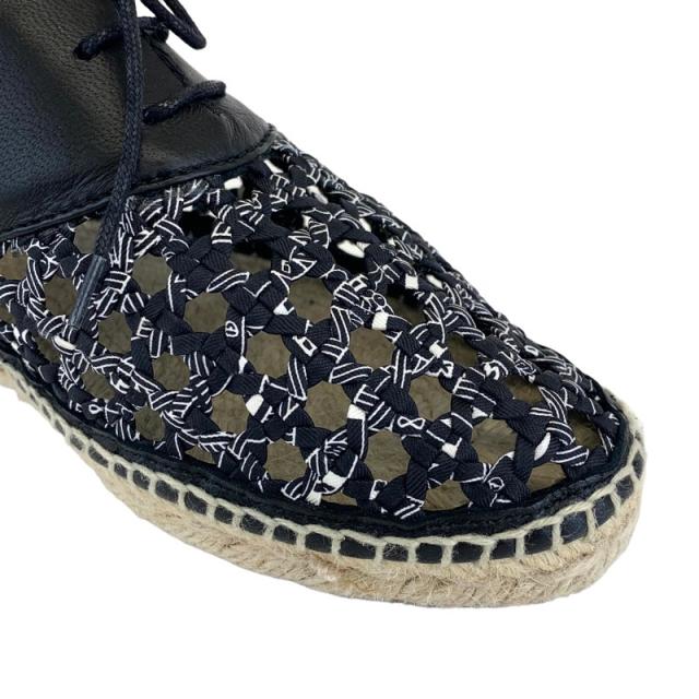 エルメス HERMES フラットシューズ 靴 シューズ レザー ファブリック