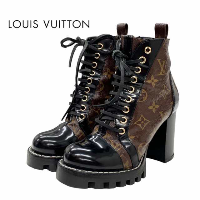 ルイヴィトン LOUIS VUITTON スタートレイルライン モノグラム ブーツ ショートブーツ 靴 シューズ レザー ブラウン ブラック