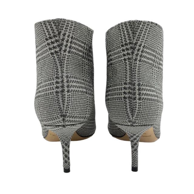 JIMMY CHOO アンクルブーツ シルバー チェック