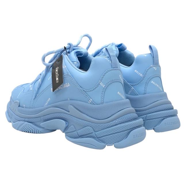 バレンシアガ BALENCIAGA トリプルS スニーカー 靴 シューズ レザー ライトブルー 未使用 ロゴ メンズ_3