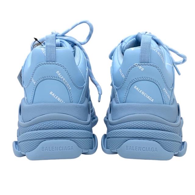 バレンシアガ BALENCIAGA トリプルS スニーカー 靴 シューズ レザー ライトブルー 未使用 ロゴ メンズ_4