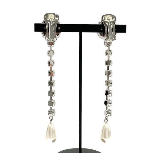 ミュウミュウ MIUMIU ピアス イヤリング シルバー ラインストーン