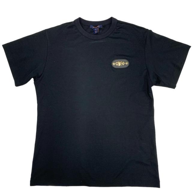 ルイヴィトン LOUIS VUITTON トップス コットン ブラック ゴールド Ｔシャツ モノグラム 半袖 ルイヴィトン LOUIS VUITTON トップス コットン ブラック