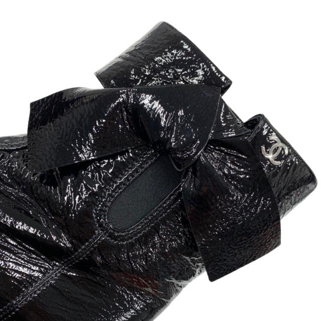 シャネル CHANEL ブーツ 遊撃手ブーツ 靴 シューズ 専売特許 黒いこと 黒 ココマーク シワ産業 側面ゴア シュロの葉