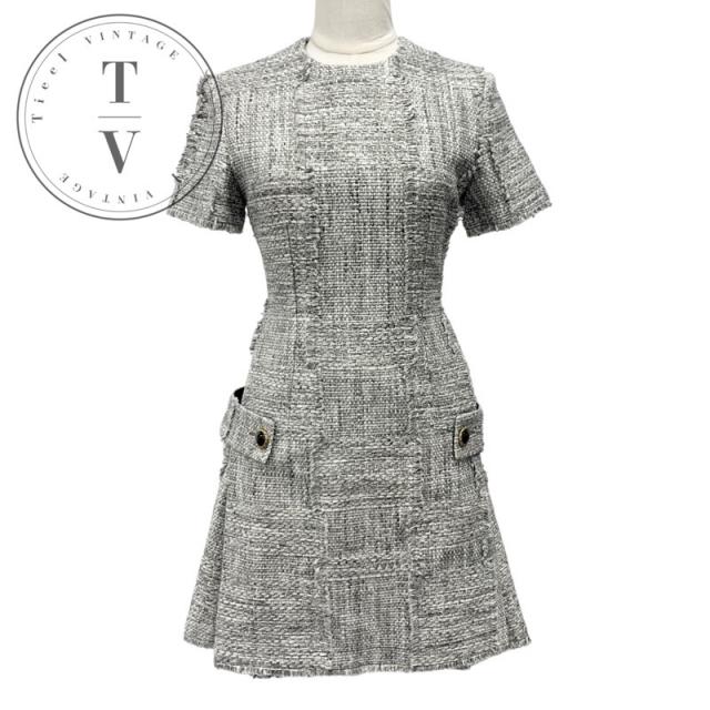 Christian Dior(クリスチャンディオール) ボーダー ミニワンピース  