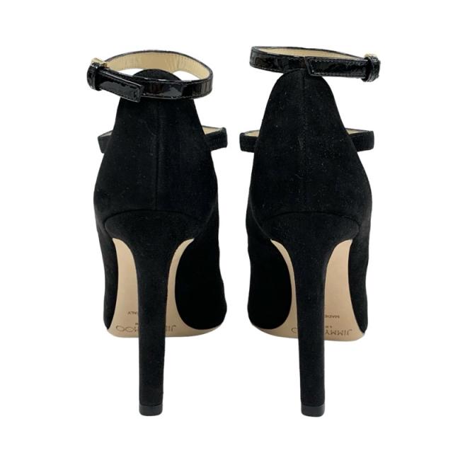 ジミーチュウ JIMMY CHOO パンプス 靴 シューズ スエード パテント ブラック 黒 未使用 ストラップ_4