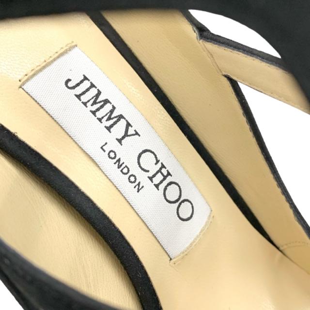 ジミーチュウ JIMMY CHOO パンプス 靴 シューズ スエード パテント ブラック 黒 未使用 ストラップ_6