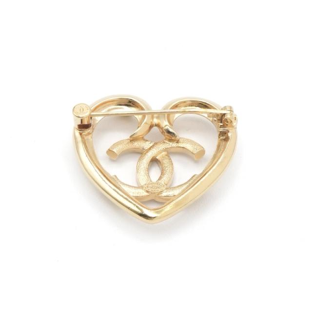 シャネル CHANEL ブローチ コサージュ ゴールド ブラック ココマーク