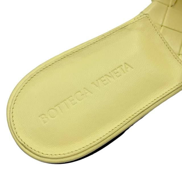 ボッテガヴェネタ BOTTEGAVENETA リド サンダル 靴 シューズ なめし革 黄色 坦々たるサンダル ミュール イントレチャート