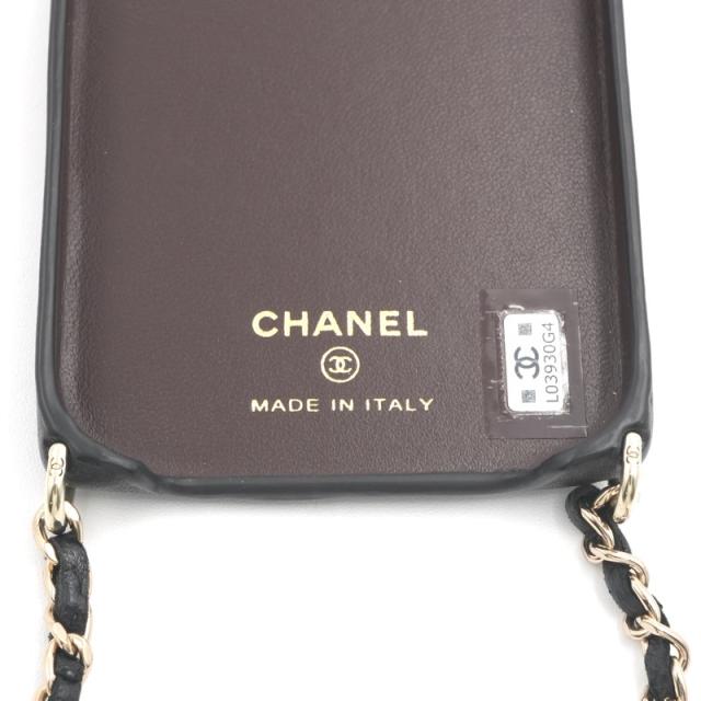 シャネル CHANEL 携帯・スマホアクセサリー ブラック ゴールド ココ 