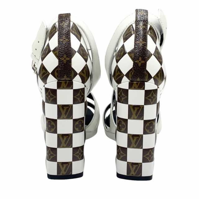 ルイヴィトン LOUIS VUITTON マッチメイクライン モノグラム サンダル 靴 シューズ レザー ホワイト ブラウン ダミエの通販は