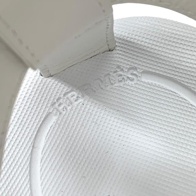 エルメス HERMES エニド サンダル 靴 シューズ レザー ホワイト 白 未使用 スポーツサンダル_6