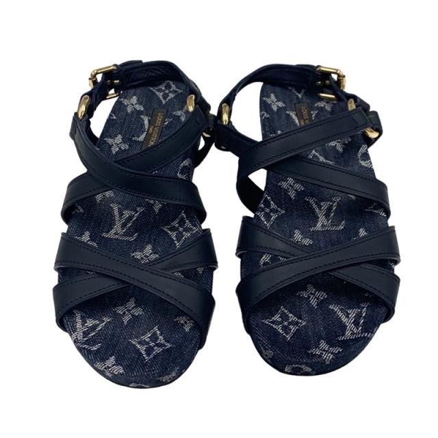 Louis Vuitton ネイビー ショップ サンダル Louis Vuitton ネイビー