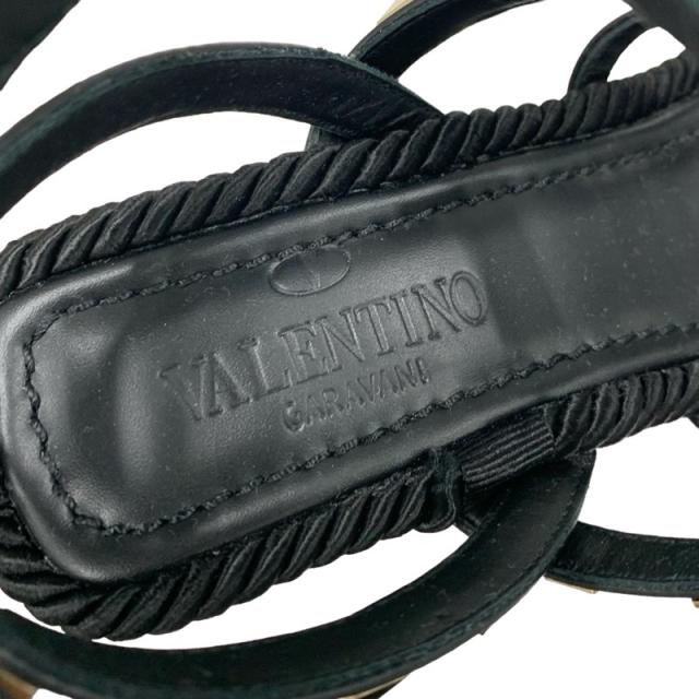 ヴァレンティノ VALENTINO サンダル 靴 シューズ レザー ブラック 黒  