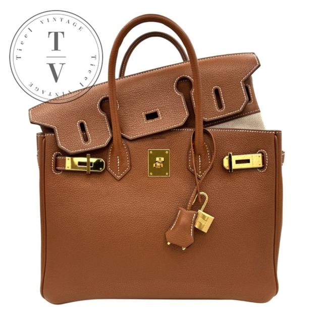 エルメス HERMES バーキン30 3EN1 バーキン 30 バッグ トートバッグ バレニアフォーブル トワルGM フォーブ ブラウン 茶 ゴールド金具の通販は