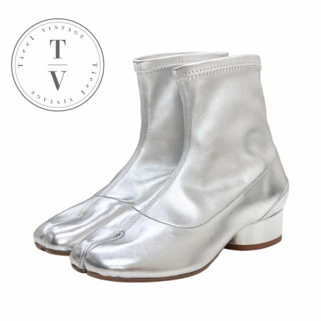 メゾンマルジェラ Maison Margiela ブーツ ショートブーツ 靴 シューズ レザー シルバー 未使用 足袋