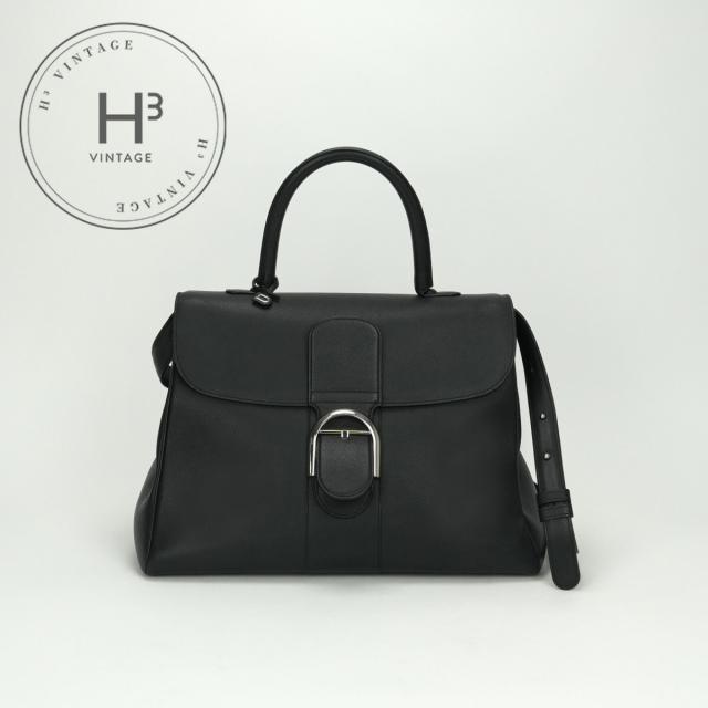 デルヴォー DELVAUX ブリヨンGM ブリヨン GM バッグ トートバッグ ショルダーバッグ レザー ブラック 黒 シルバー金具 ハンドバッグ