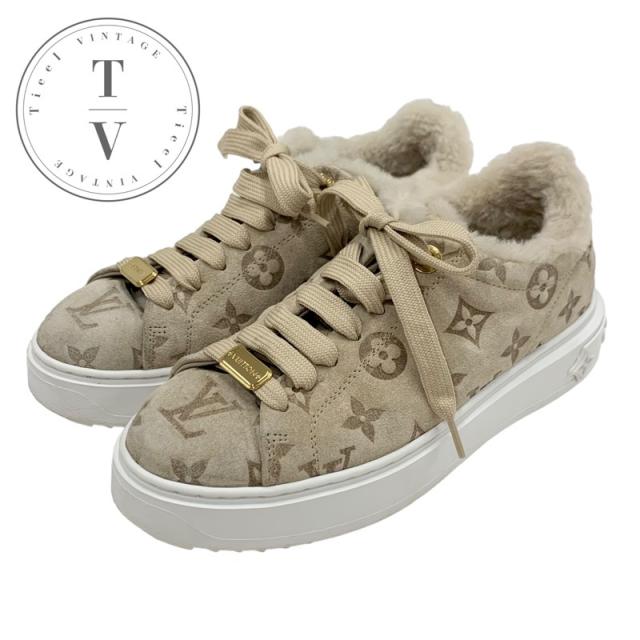 定価18万✨ルイヴィトン　タイムアウトライン　スニーカー　レザー　モノグラム 楽天市場】LOUIS VUITTON ルイヴィトン タイムアウトライン 紐 ロゴ 靴